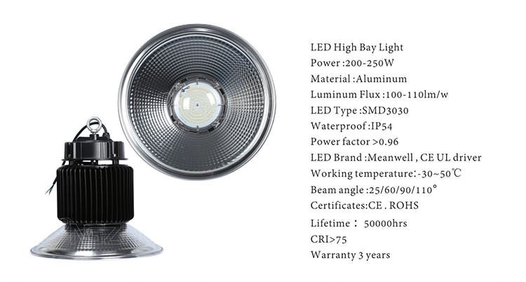 200-250w highbay led lights