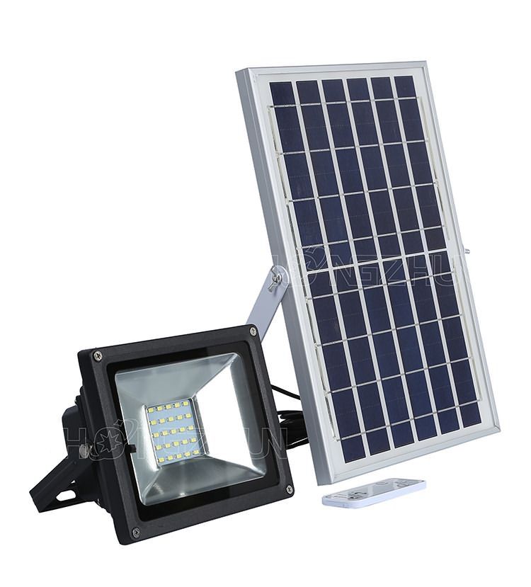 solar floodlight with remote