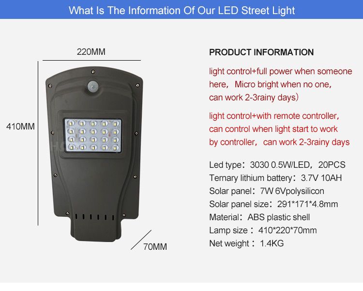 10w integrated solar street light price