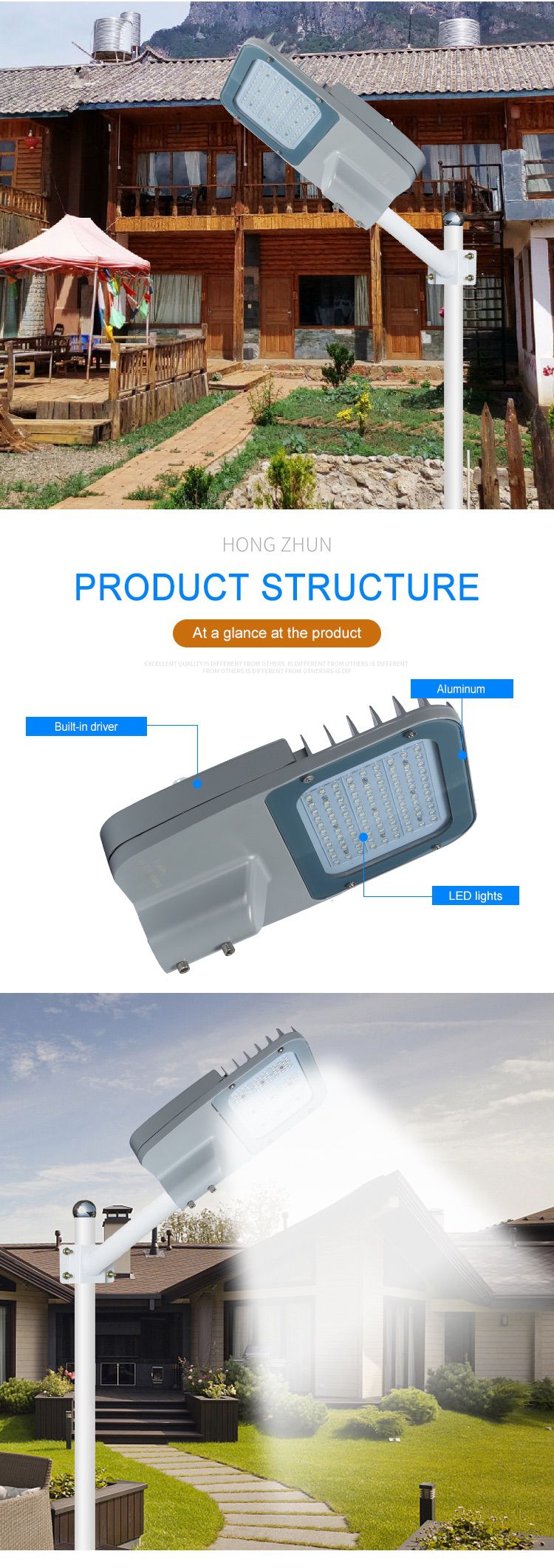 150w new led street lights head 