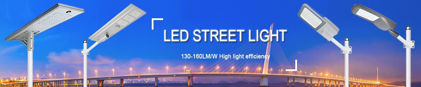 Outdoor ip65 bridgelux smd 50w 100w 150w all in one solar street light