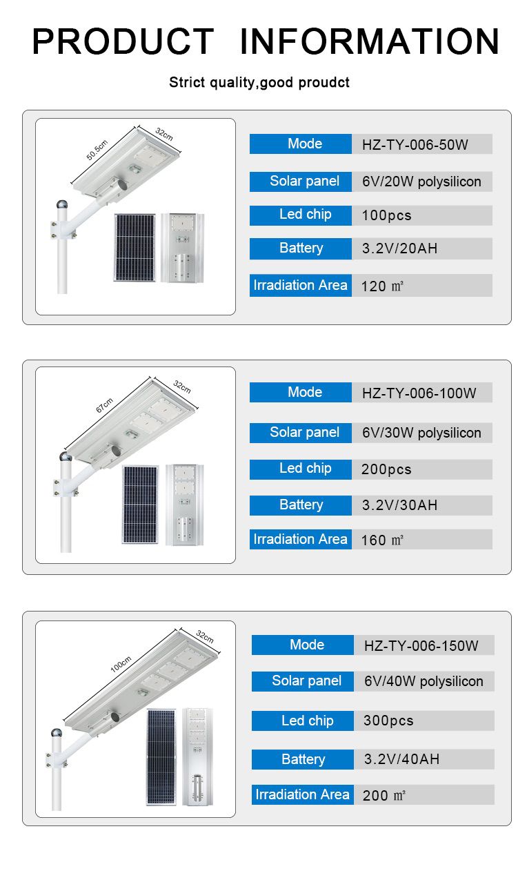 solar led street light 50 100 150w