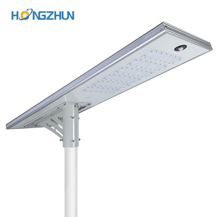 100w all in one solar LED street light high lumen big solar panel best quality