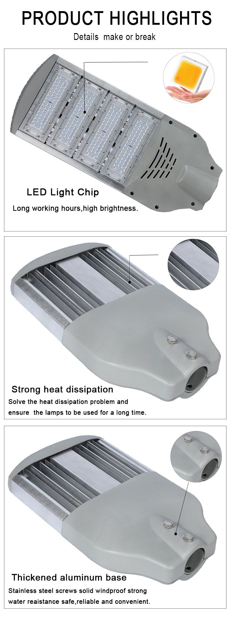 7 street light led  aluminum 