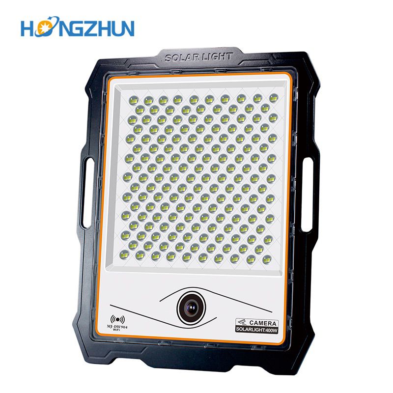 Solar flood lights outdoor motion sensor IP65 Waterproof Outdoor SMD monitoring cctv camera 100w 200w 300w 400wsolar led flood light