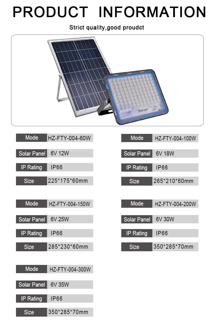 5 solar flood light  models watt 