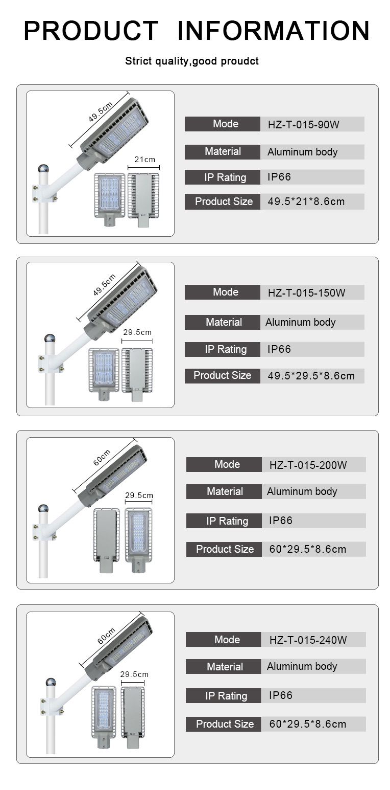 5-200w street led light