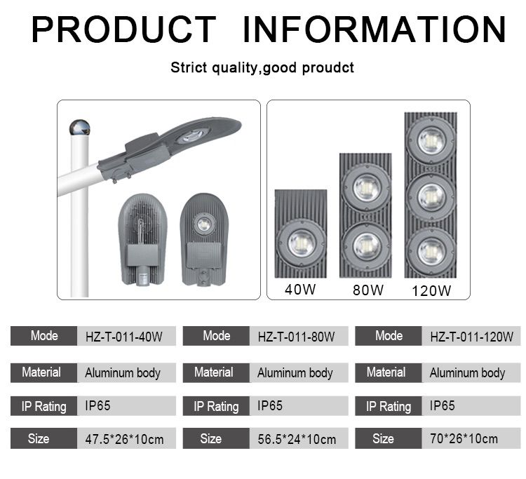 5-led street light aluminum