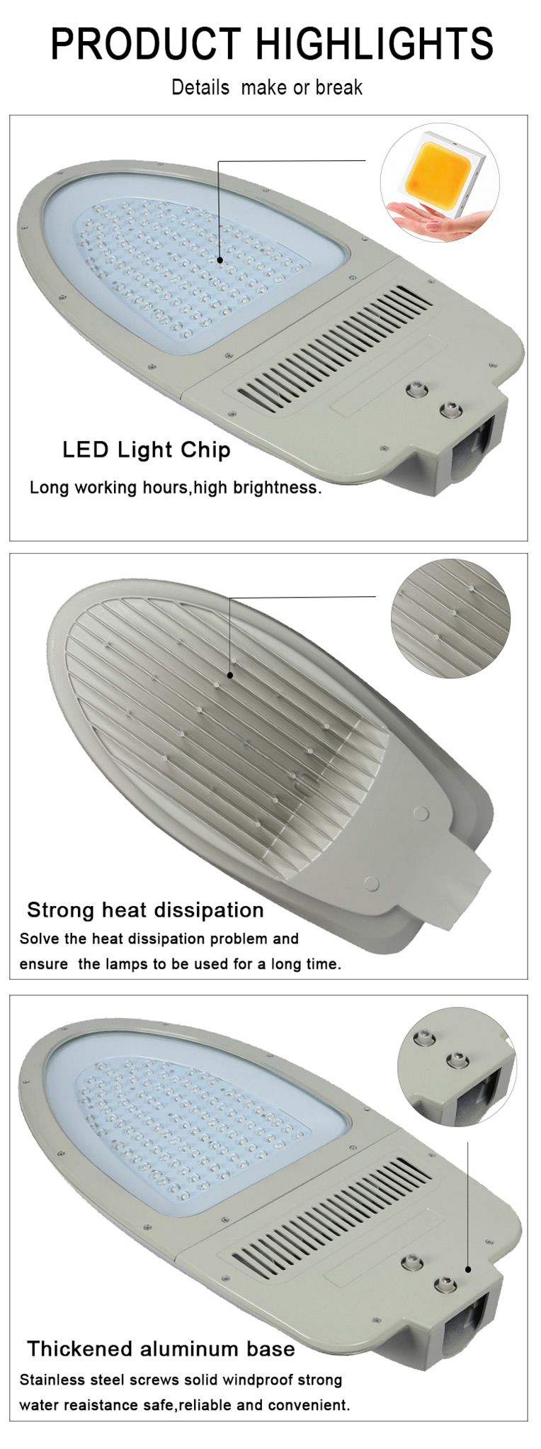 7-150w street light led