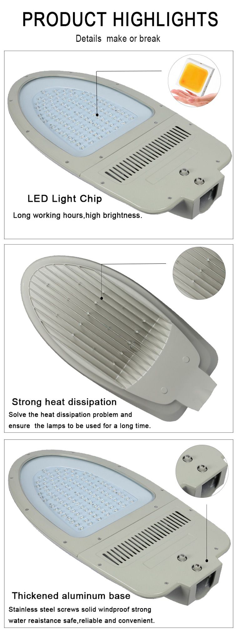 7-150w street light led