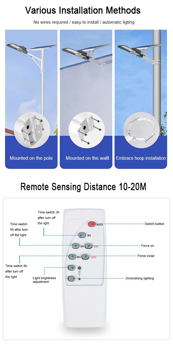 7-Aluminum housing dust proof split LED solar street light