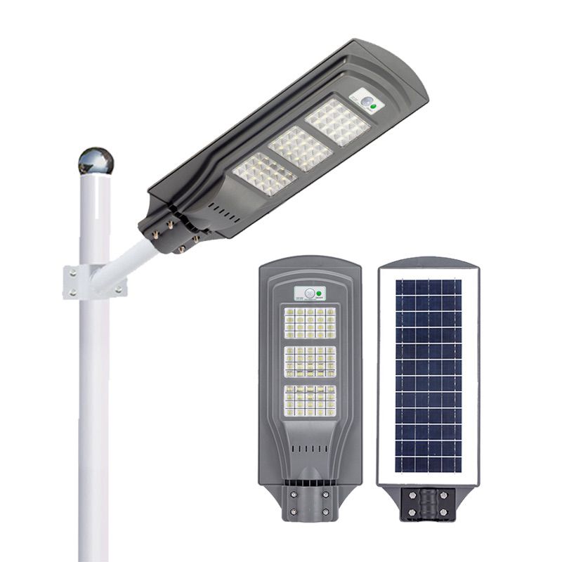 Dusk to dawn motion sensor waterproof solar street lamp monocrystalline panel lighting