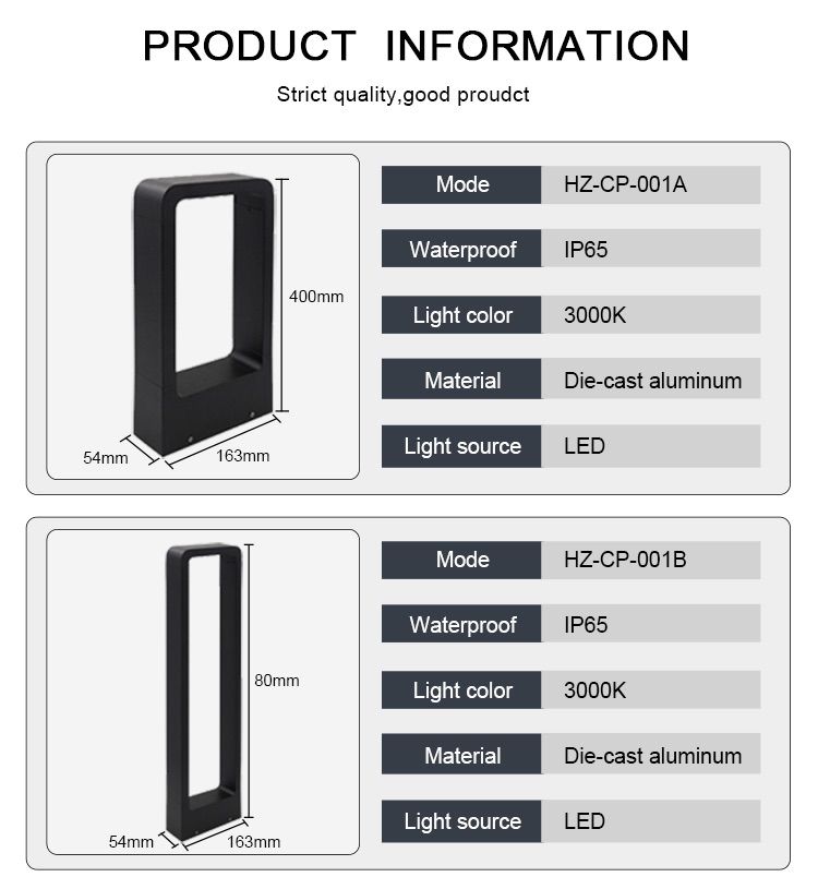 5-High quality products led lawn light