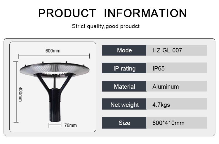 5-high efficiency led courtyard light 50w