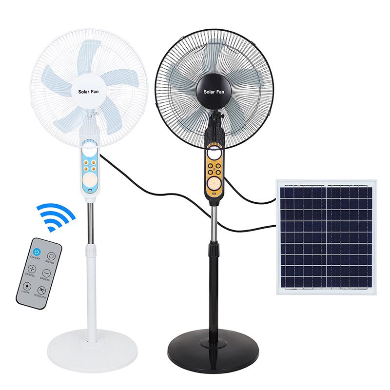 Factory direct sale high power solar portable charging fan solar fan with usb charging and night light