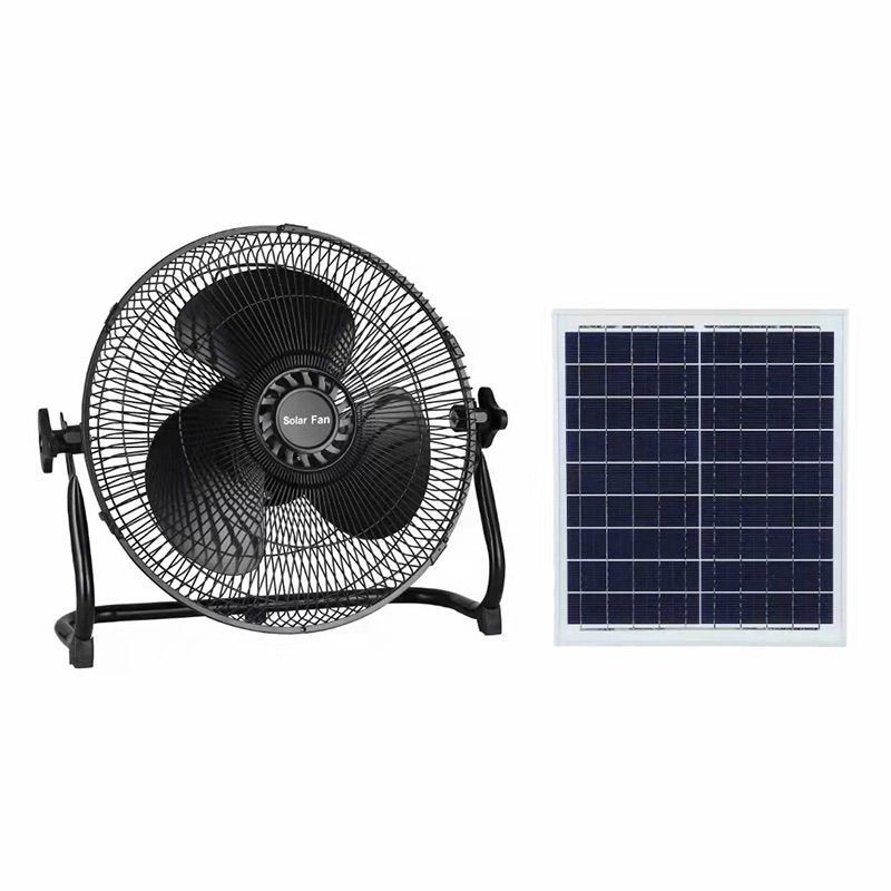 12 inch new solar charging fan industrial household large wind battery outdoor portable solar fan
