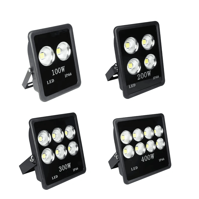 Super Bright Black Street Lighting Fixture 150W 200W 300W 400W LED Outdoor Flood Light