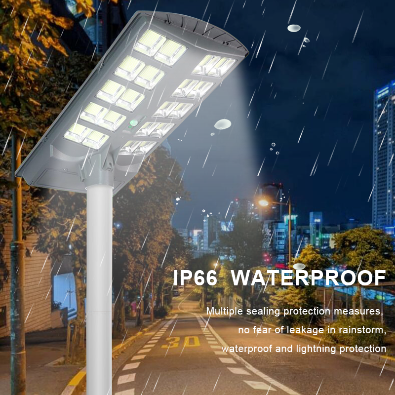 Hongzhun lighting Outdoor IP65 waterproof ABS 200w 300w 400w integrated all in one led solar street light