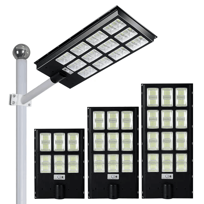 Long Working Time Solar Street Lamp Motion Sensor Abs Waterproof Ip65 200W 300W 400W Outdoor All In One Led Solar Street Light