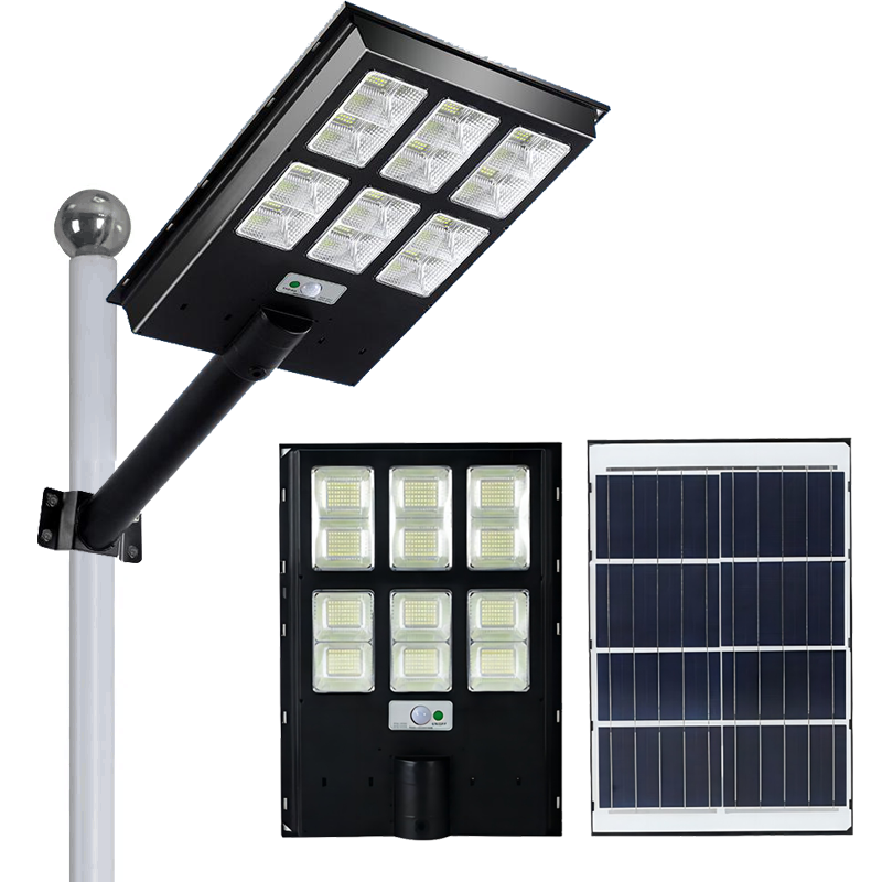 Long Working Time Solar Street Lamp Motion Sensor Abs Waterproof Ip65 200W 300W 400W Outdoor All In One Led Solar Street Light