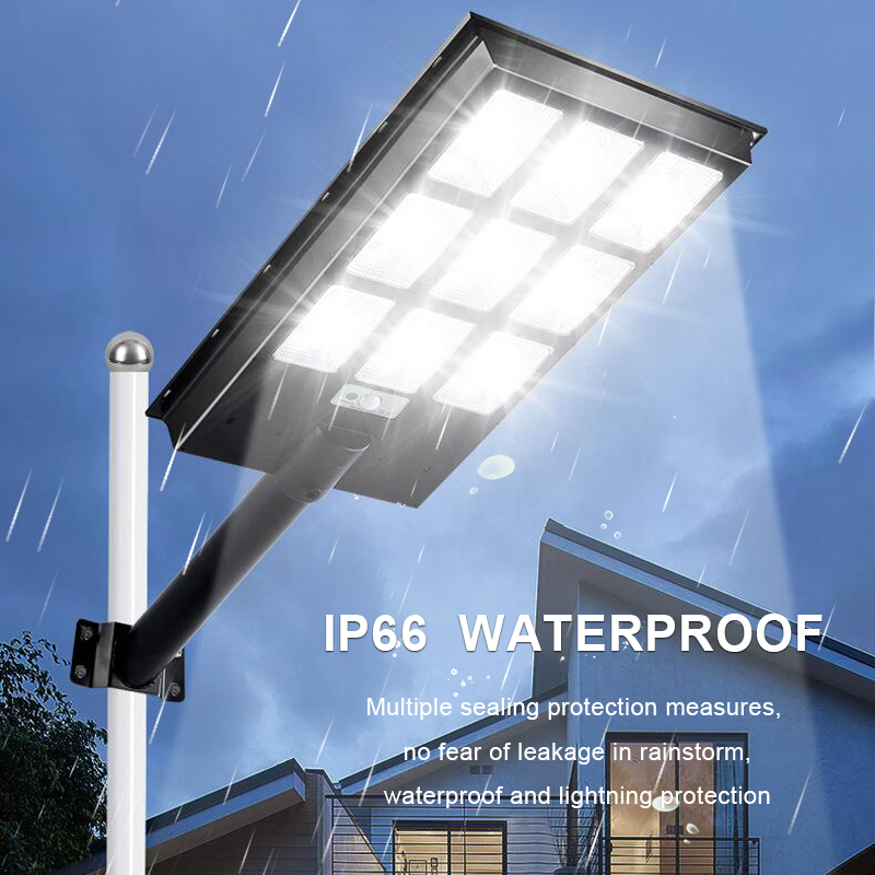 Long Working Time Solar Street Lamp Motion Sensor Abs Waterproof Ip65 200W 300W 400W Outdoor All In One Led Solar Street Light