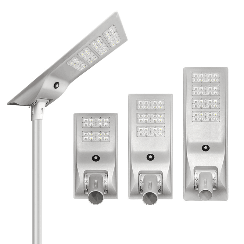 High Brightness Aluminum 100W 200W 300W 400w Ip65 Outdoor Solar Power Integrated Waterproof All In One Led Solar Street Light
