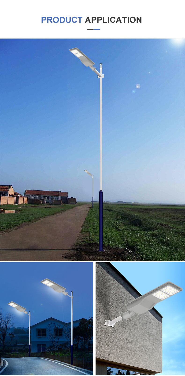 Aluminum material all in one solar street light brighter road lamp easy to install