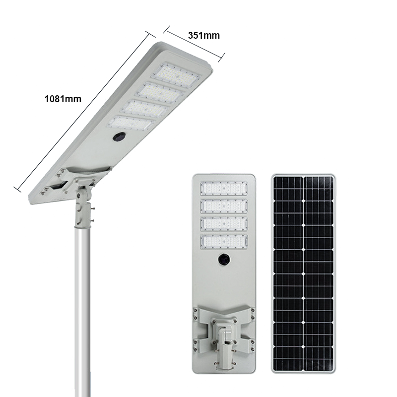 High Lumens Lithium Battery Ip65 Waterproof 100w 150w 200w 250w Outdoor All In One Integrated LED Solar Street Light Outdoor