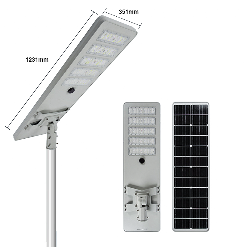 High Lumens Lithium Battery Ip65 Waterproof 100w 150w 200w 250w Outdoor All In One Integrated LED Solar Street Light Outdoor