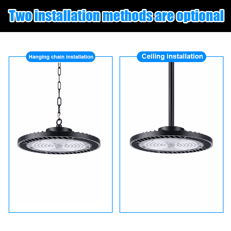 High Lumen High Bay Lamp Fixture Aluminum IP65 50W 100W 150W 200W 250W Industrial Lamp Warehouse Workshop UFO LED High Bay Light