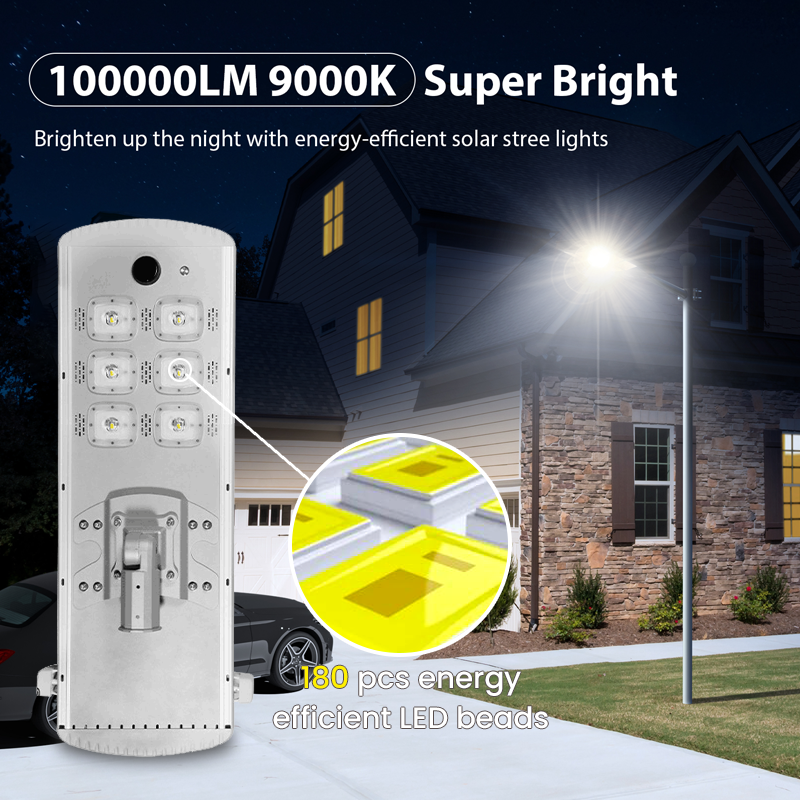 Auto Cleaning Solar Panel Function Solar Street Light Waterproof IP65 100W 200W 300W 400W 500W Outdoor Led Solar Street Light