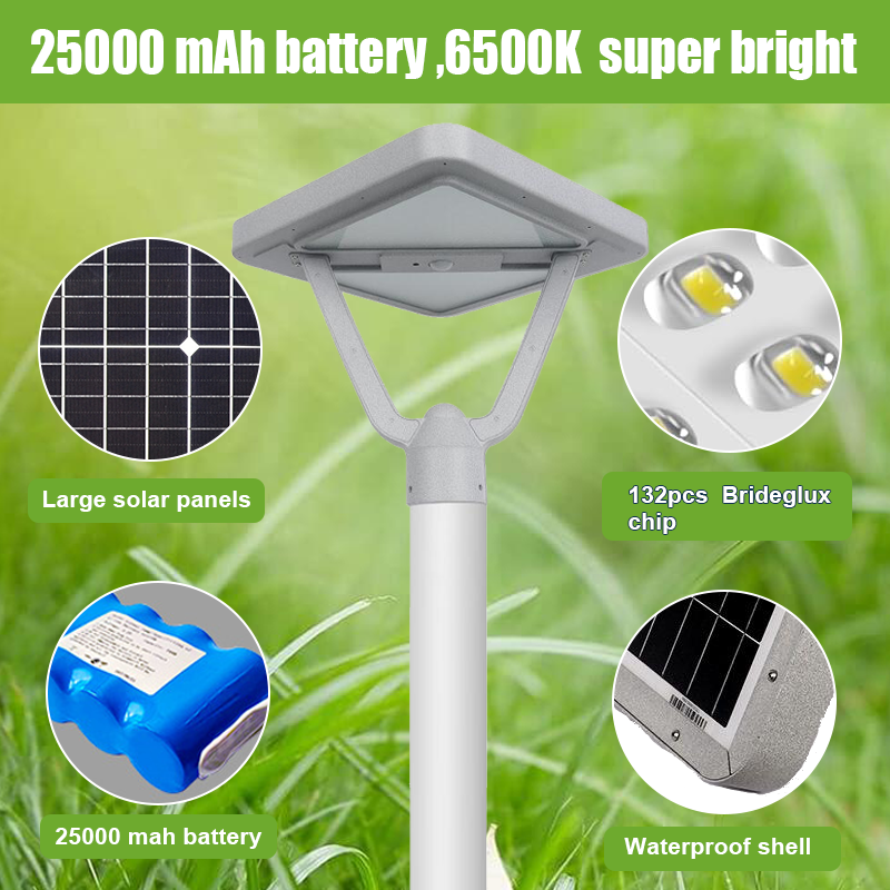 IP65 Waterproof Outdoor UFO Integrated Solar Garden Street Light 30W 50W 100W Energy Saving LED Motion Sensor for Home Office