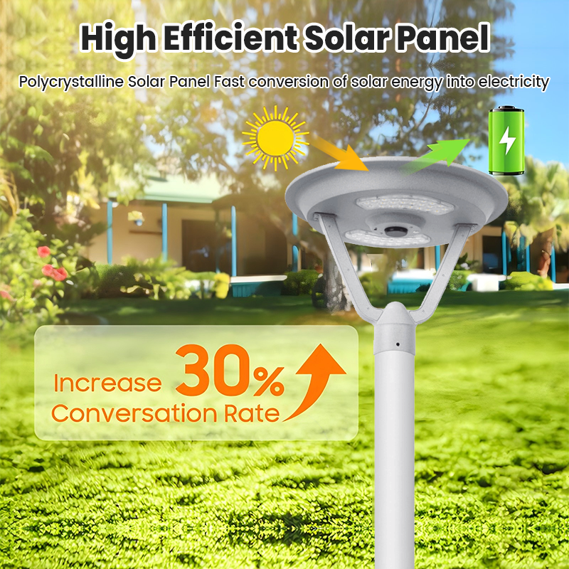 IP65 Waterproof Outdoor UFO Solar Lamp ABS Decorative LED Street Light with Motion Sensor 10W 20W 50W 80W Garden Solar Lights