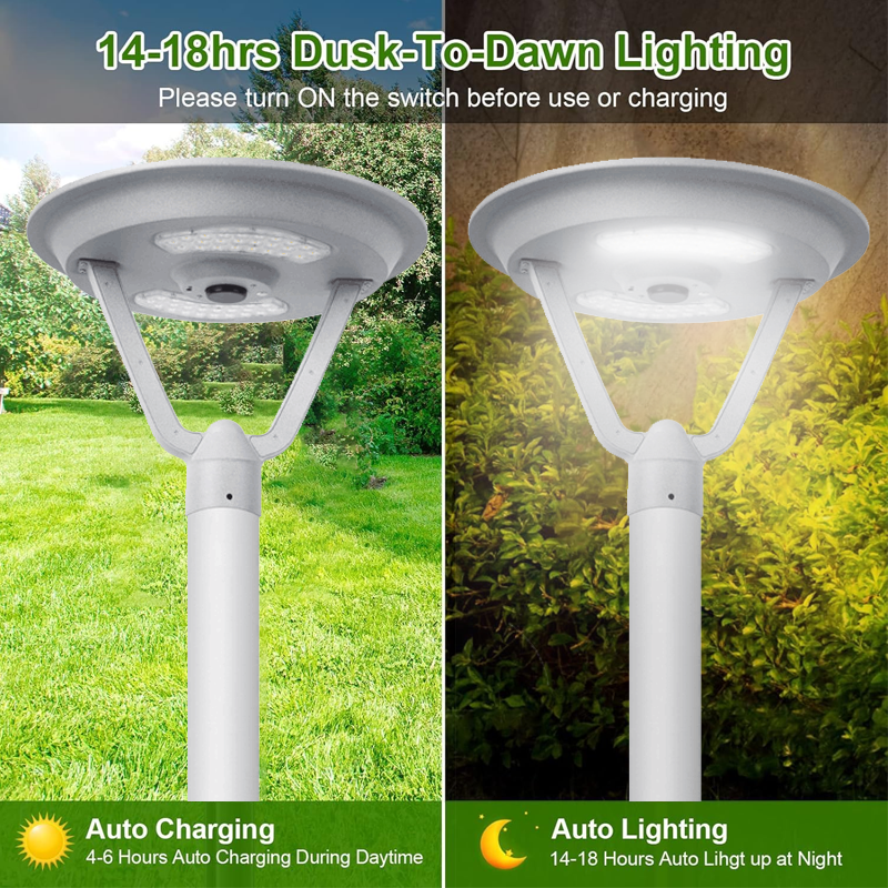 IP65 Waterproof Outdoor UFO Solar Lamp ABS Decorative LED Street Light with Motion Sensor 10W 20W 50W 80W Garden Solar Lights