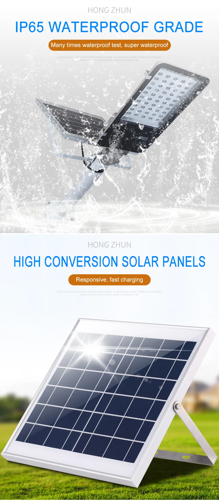 High Power smd Waterproof 30w 50w 100w 200w solar led street light