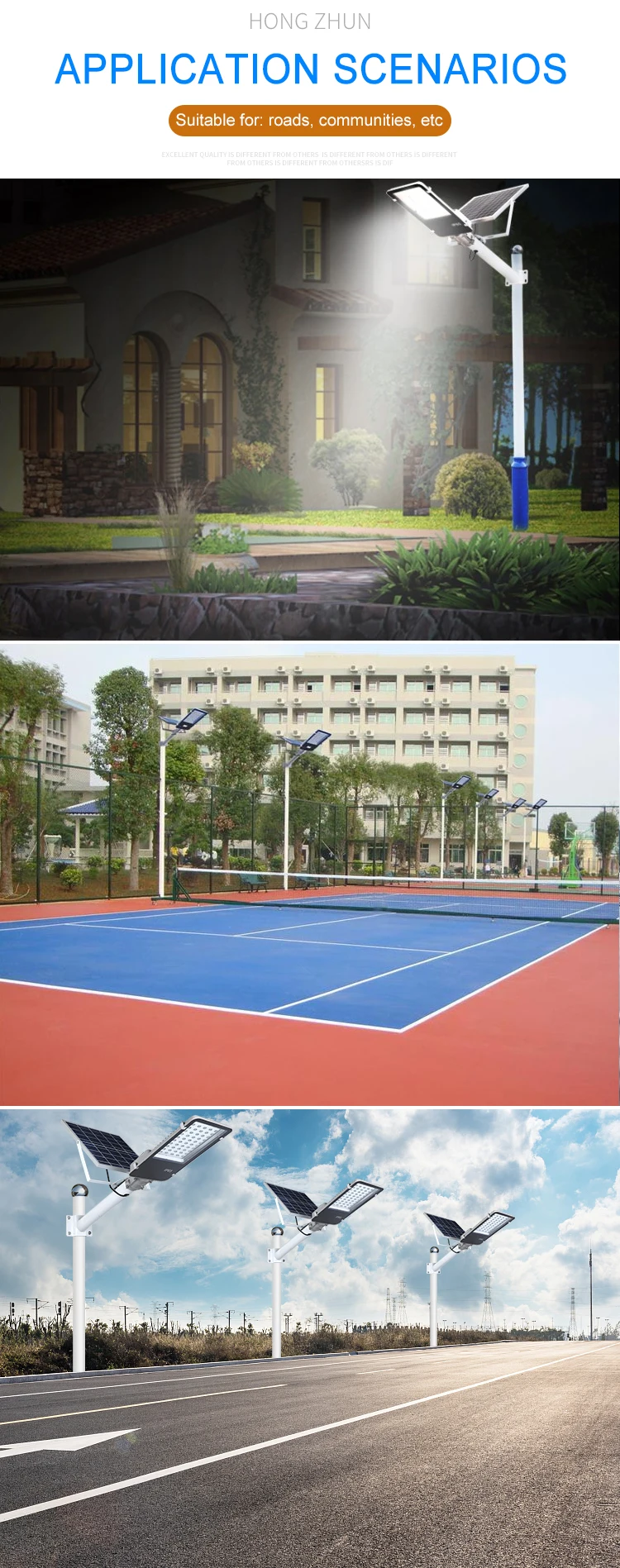 High Power smd Waterproof 30w 50w 100w 200w solar led street light