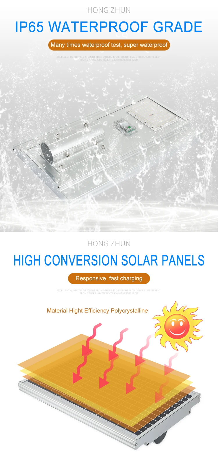 High efficiency ip65 waterproof outdoor 50w 100w 150w all in one integrated led solar streetlight