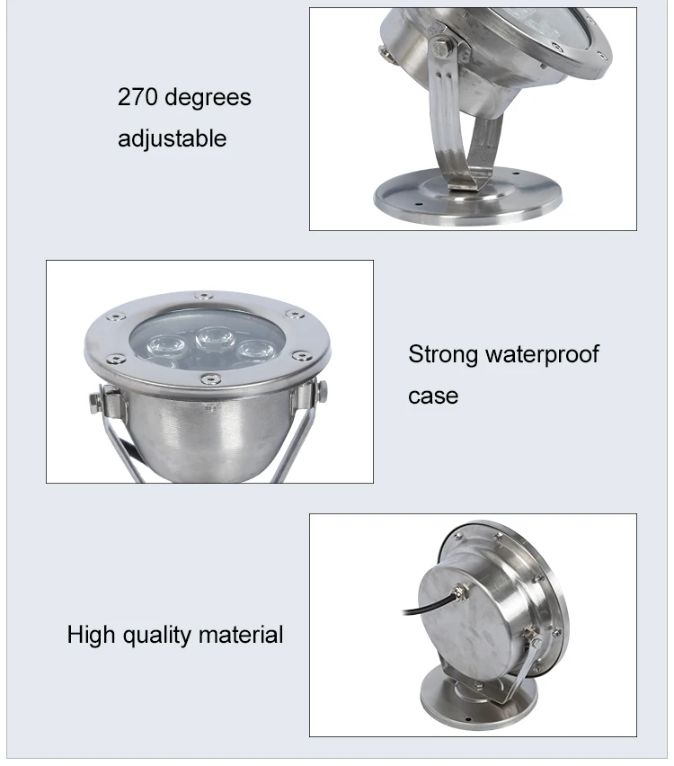 Hot sale fountain decoration ip68 outdoor waterproof 9w 12w 15w 18w led underwater light