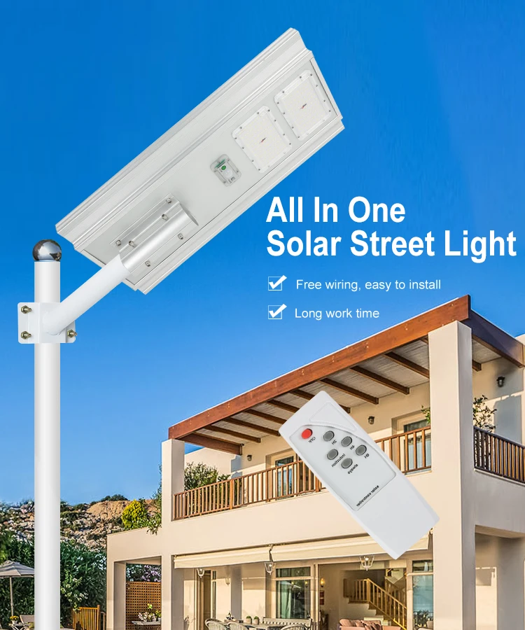 High lumen Outdoor IP65 waterproof bridgelux 50watt 100watt 150watt solar led street light