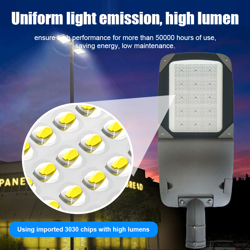 Waterproof IP65 IP66 Urban Road Highway SMD3030 Chip Aluminum 50W 100W 150W 200W 250W 300W Outdoor Electricity Led Street Light