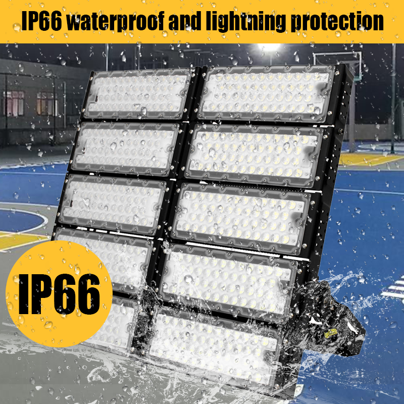 High Lumen Waterproof IP65 IP66 Aluminum Outdoor Sport Stadium Court 100W 150W 200W 300W 400W 500W 600W Module Led Flood Light