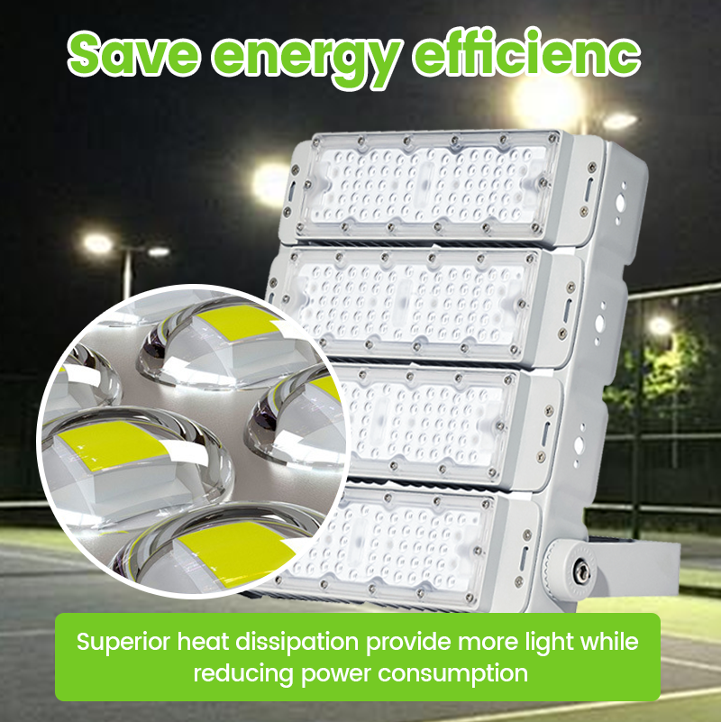 100W-600W LED Flood Light for Sports Stadium Outdoor Court Waterproof IP65 Adjustable Lighting Angle Premium LED Flood Lights