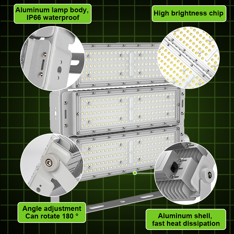 High Brightness SMD Chip Stadium Light Outdoor Tunnel 100W 200W 300W 400W 500W 1000W Waterproof IP65 IP66 Module Led Flood Light