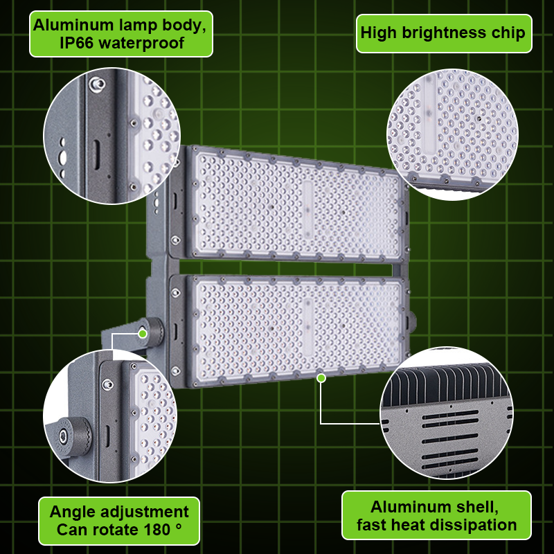 High Brightness Waterproof IP65 Outdoor Tunnel Sport Stadium Warehouse Aluminum 200w 400w 600w 800w 1000w 1200w Led Flood Light