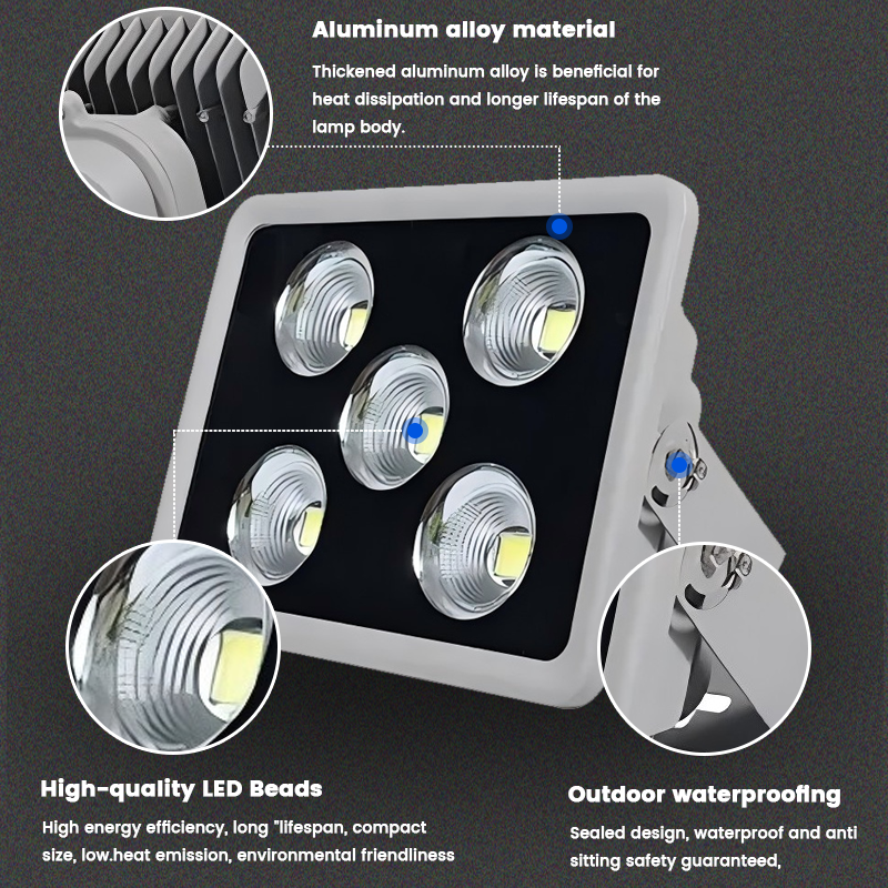 Super Bright Garden Stadium Light 100w 200w 300w 500w 800w 1000w Ip66 Waterproof Sports Stadiums Outdoor Cob Led Flood Light