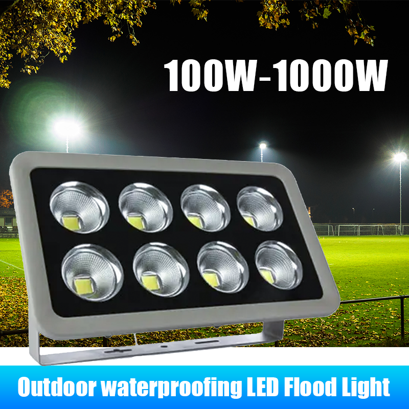 Super Bright Garden Stadium Light 100w 200w 300w 500w 800w 1000w Ip66 Waterproof Sports Stadiums Outdoor Cob Led Flood Light