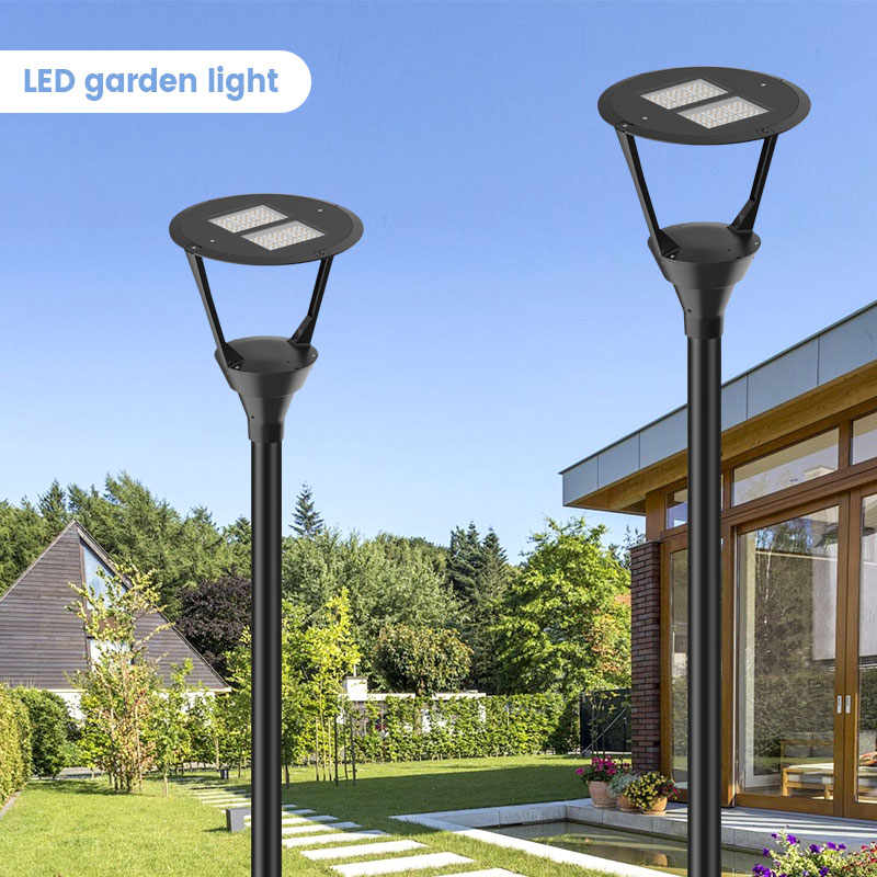 High Quality Factory Die Casting Ip66 100W Led Garden Lights Post Top Garden Led