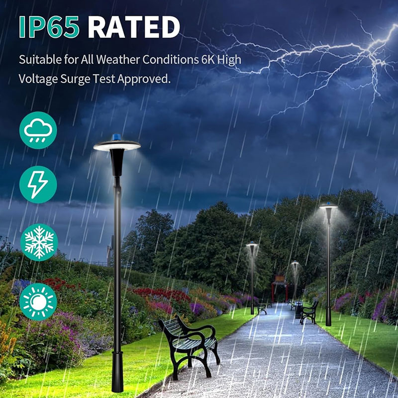 Photocell Function Circular Post Top Lighting Outdoor Waterproof IP65 10w 30w 50w 80w 100w 150w Outdoor Led Garden Lights