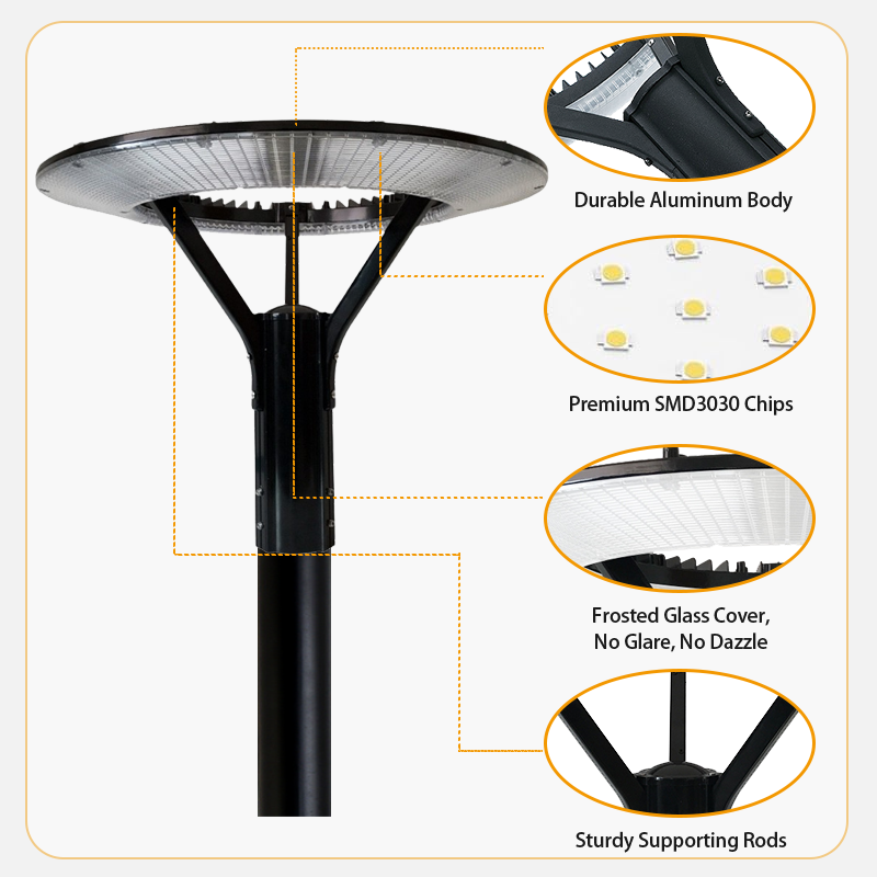 Round Shape Aluminium LED Garden Light with or Without Motion Sensor, Outdoor Garden Light with Waterproof IP66