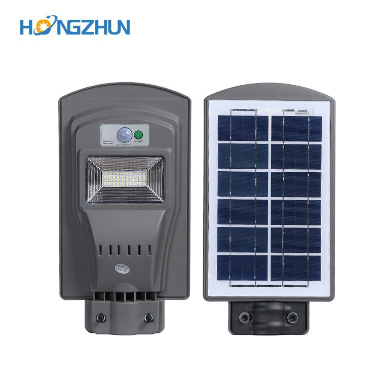 High lumen waterproof ip65 ABS 20w 40w 60w integrated all in one led solar street lights with good factory price